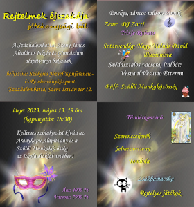 Aranykapu bál plakát 2023